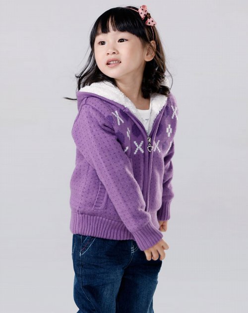 红孩儿Redkids女童浅紫色加里<em>毛衣外套</em>_<em>唯品</em>