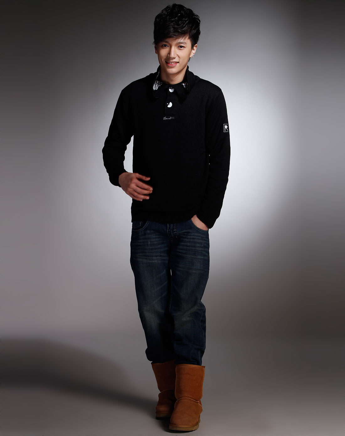 <em>男款黑色</em>长袖<em>高领毛衣</em> _经验分享网