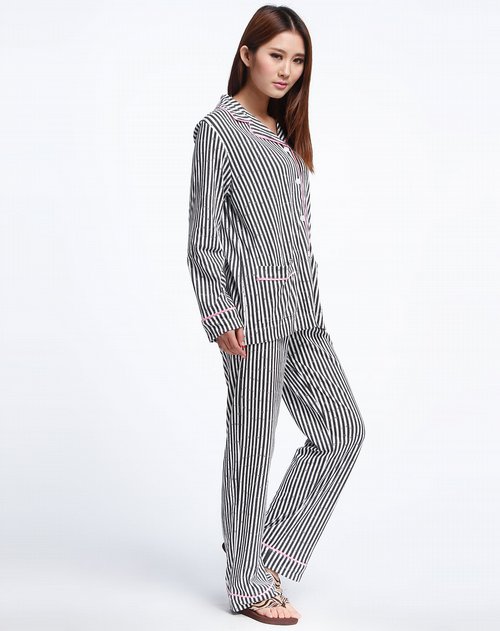 DKNY女款经典黑/白条纹居家<em>睡衣</em>_<em>唯品会</em>名牌