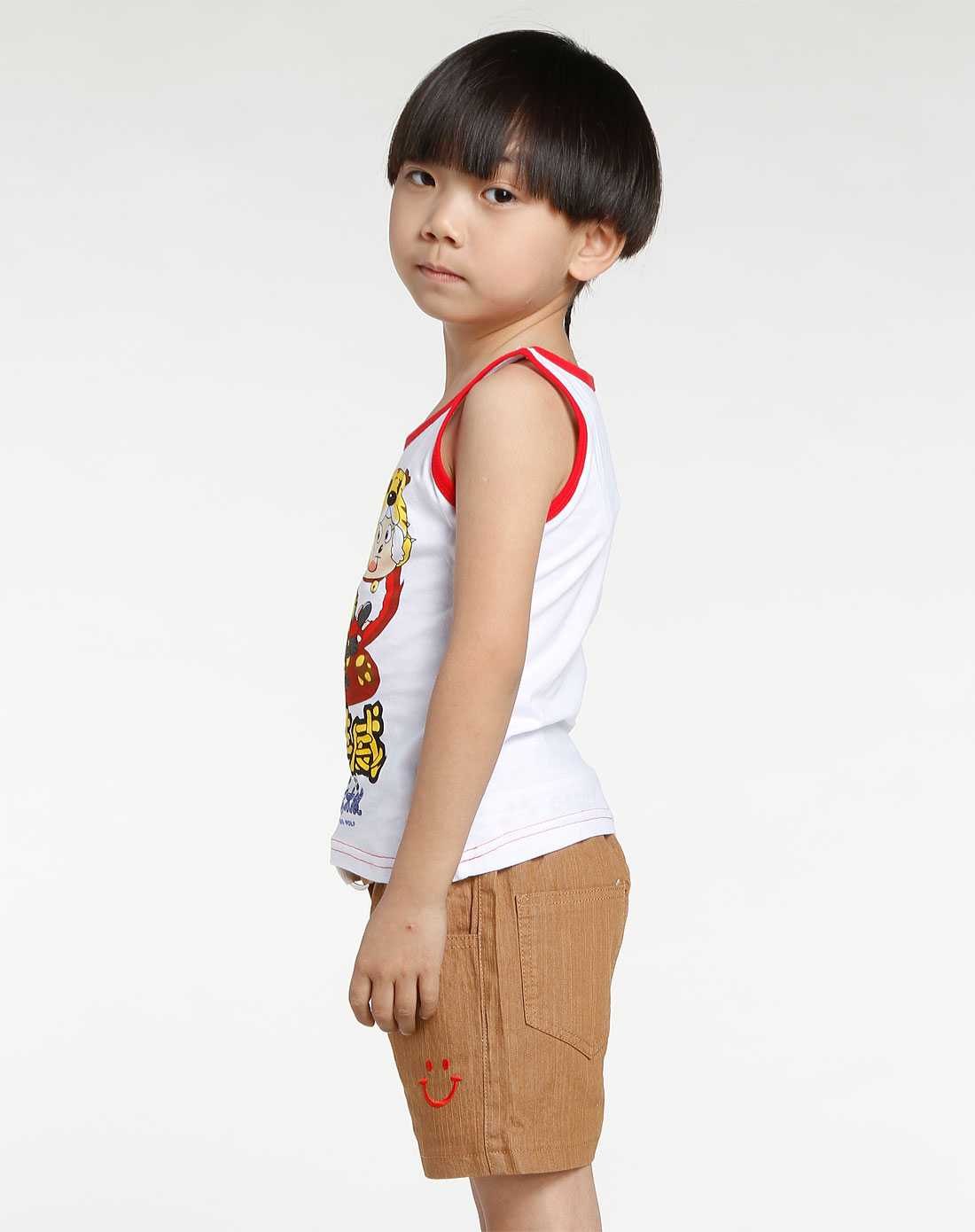 博洋宝贝男童白色背心