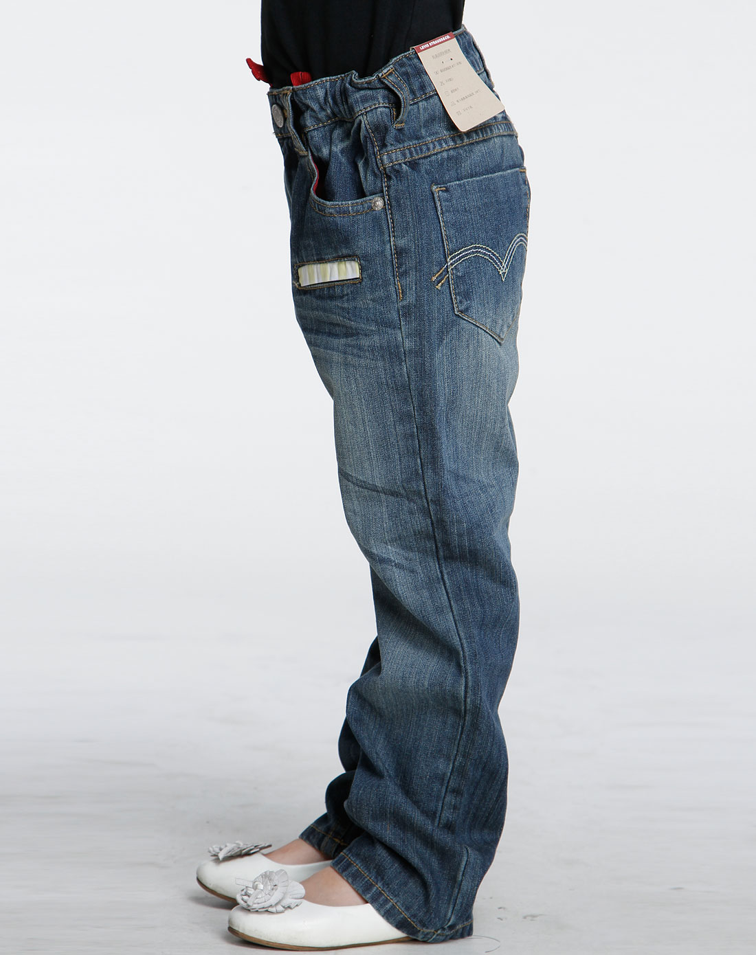 levi\'s童装<em>女童</em>牛仔<em>长裤</em>