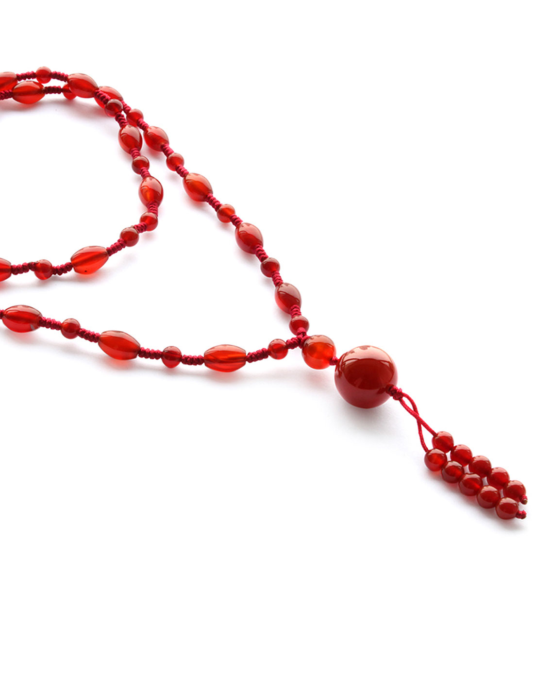 云雅TISRINA云雅珠宝<em>红</em>玛瑙编织<em>毛衣</em>链YB02