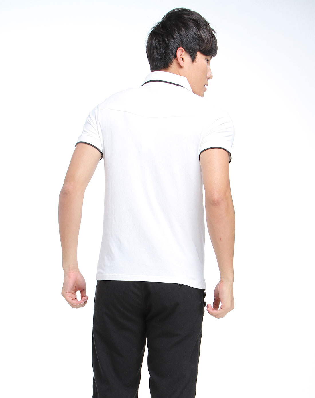 品牌-10--夜场ETAMHOMME 白色时尚短袖T恤