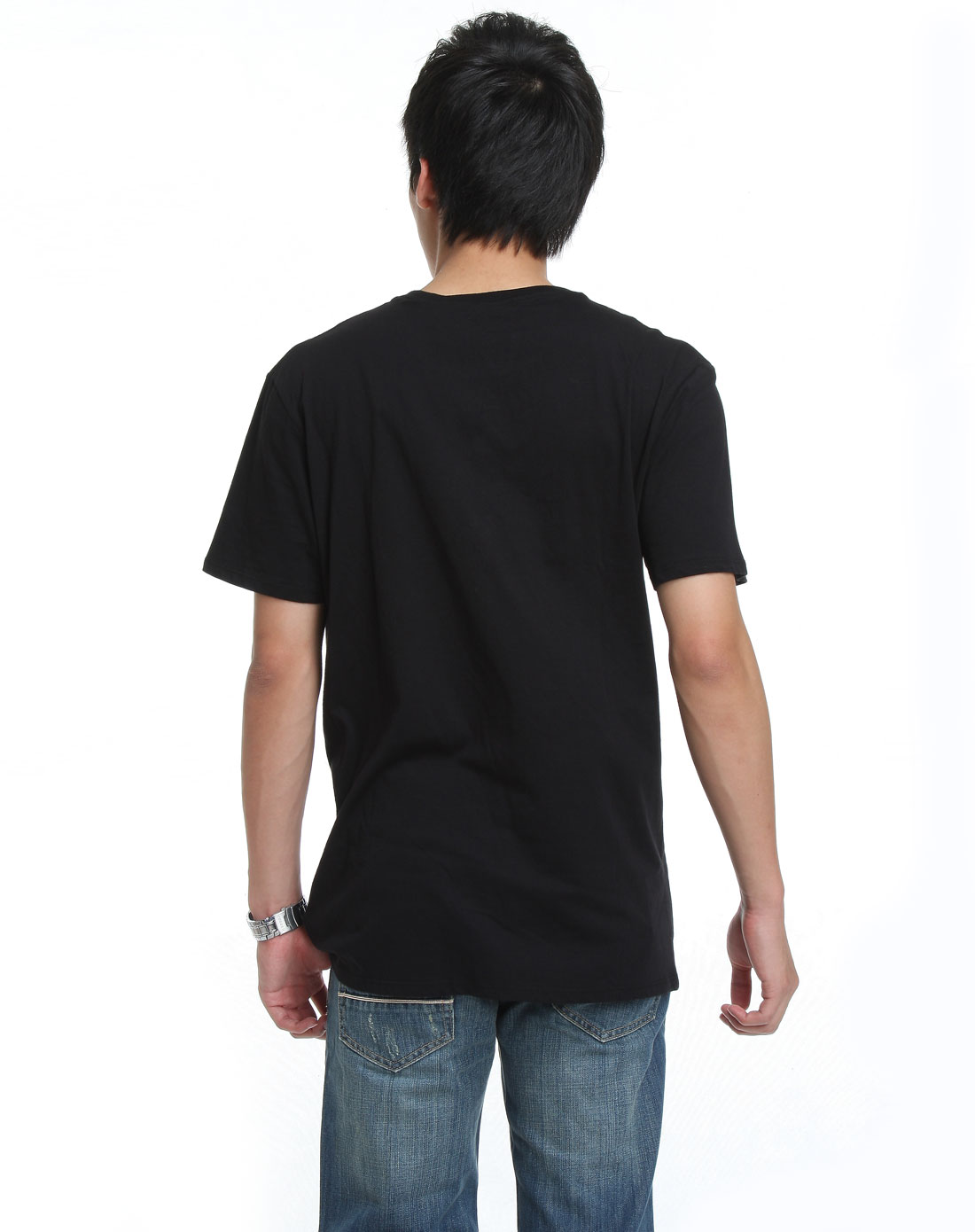 fox-男装专场男款纯黑色短袖t恤2