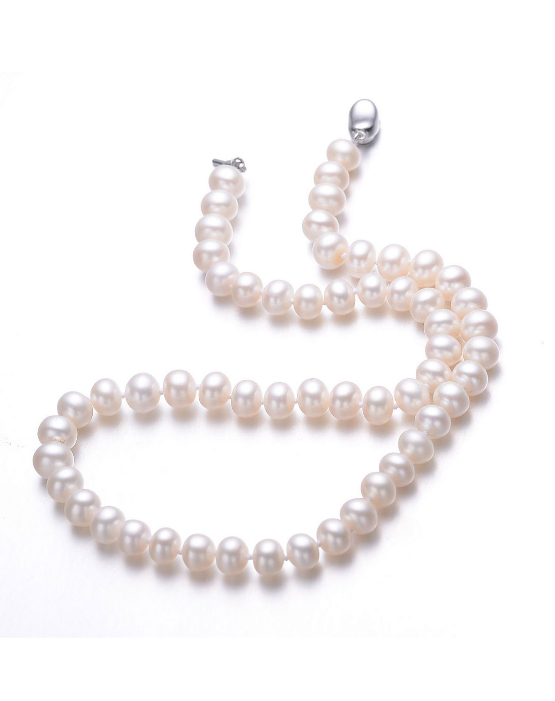 UR-D925银AAA级天然珍珠项链 贵夫人 8mm-