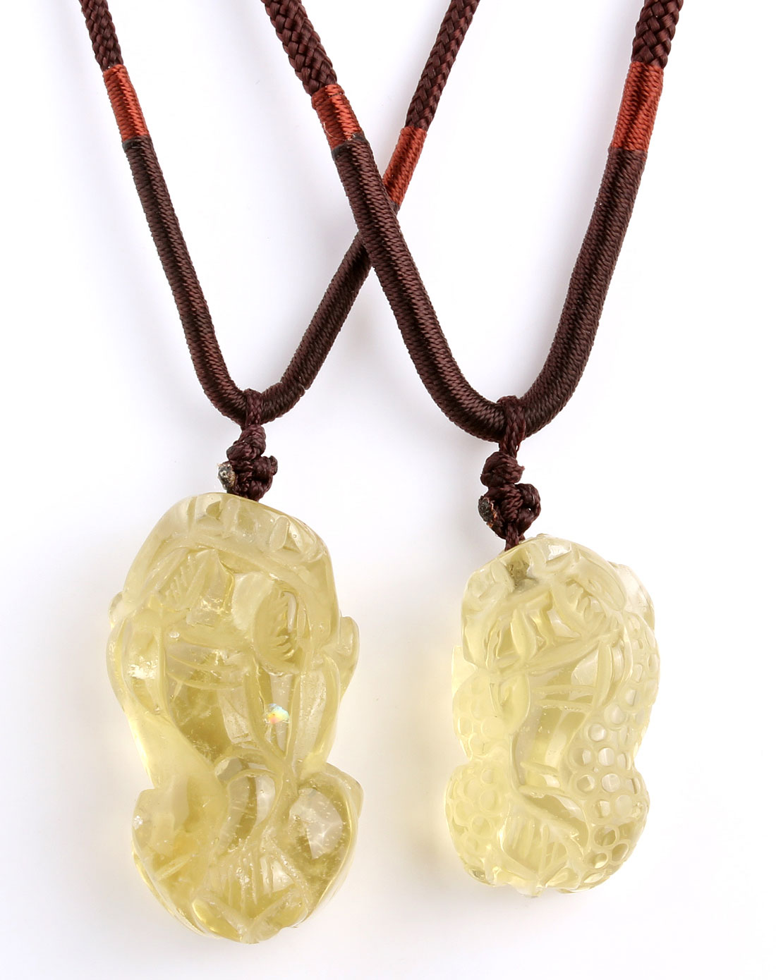 千美物语天然黄水晶貔貅情侣吊坠qm10q644