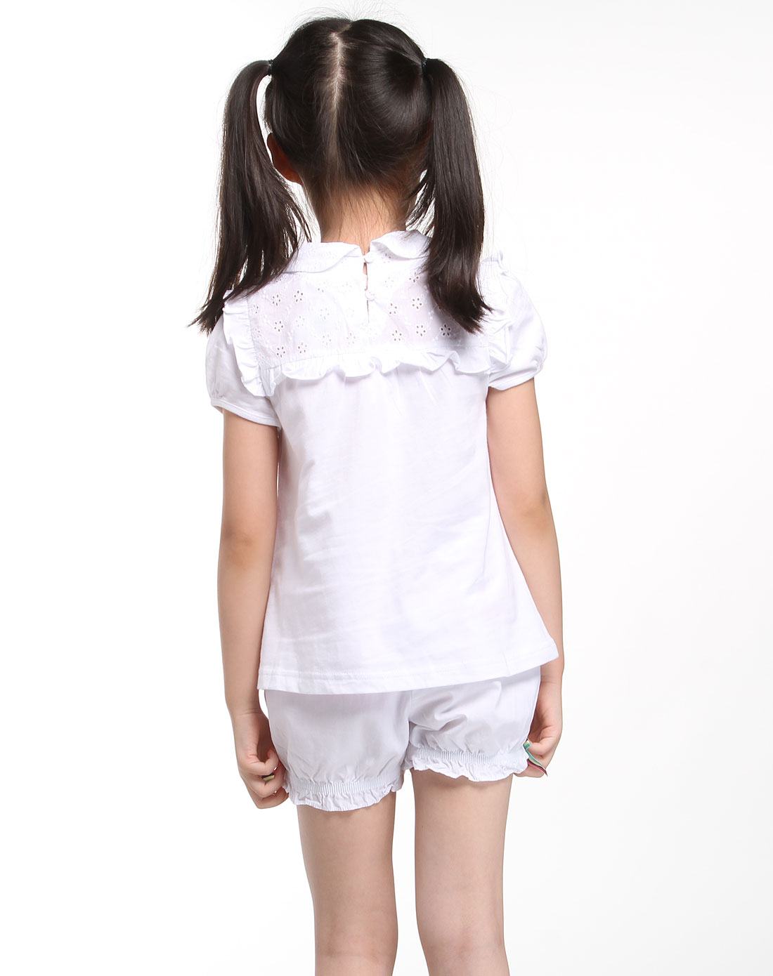 小猪班纳PEPCO男女童<em>女童白色</em>休闲短袖<em>上衣</em>