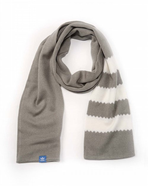 阿迪达斯adidas三叶草男女男子灰色围巾_唯品
