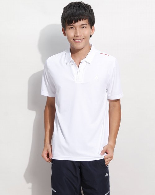 阿迪达斯adidas-男装专场白色简约短袖polo衫图片
