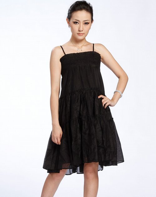 ME&CITY<em>女装</em>黑色抹胸<em>时尚</em>吊带裙_<em>唯品会</em>名