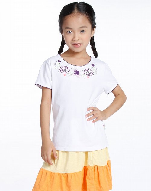 <em>女童</em>短袖<em>上衣</em>长款哪种好 <em>女童夏</em>短袖<em>上衣</em>2014