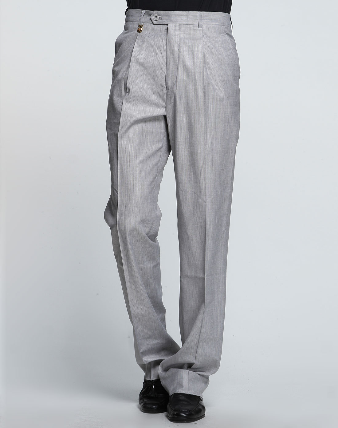 长裤-灰色羊毛长裤-男士牛仔裤和裤装-FENDI芬迪官网