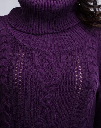 紫色的<em>长款毛衣怎么配外套</em>_品牌服饰_奇飞知