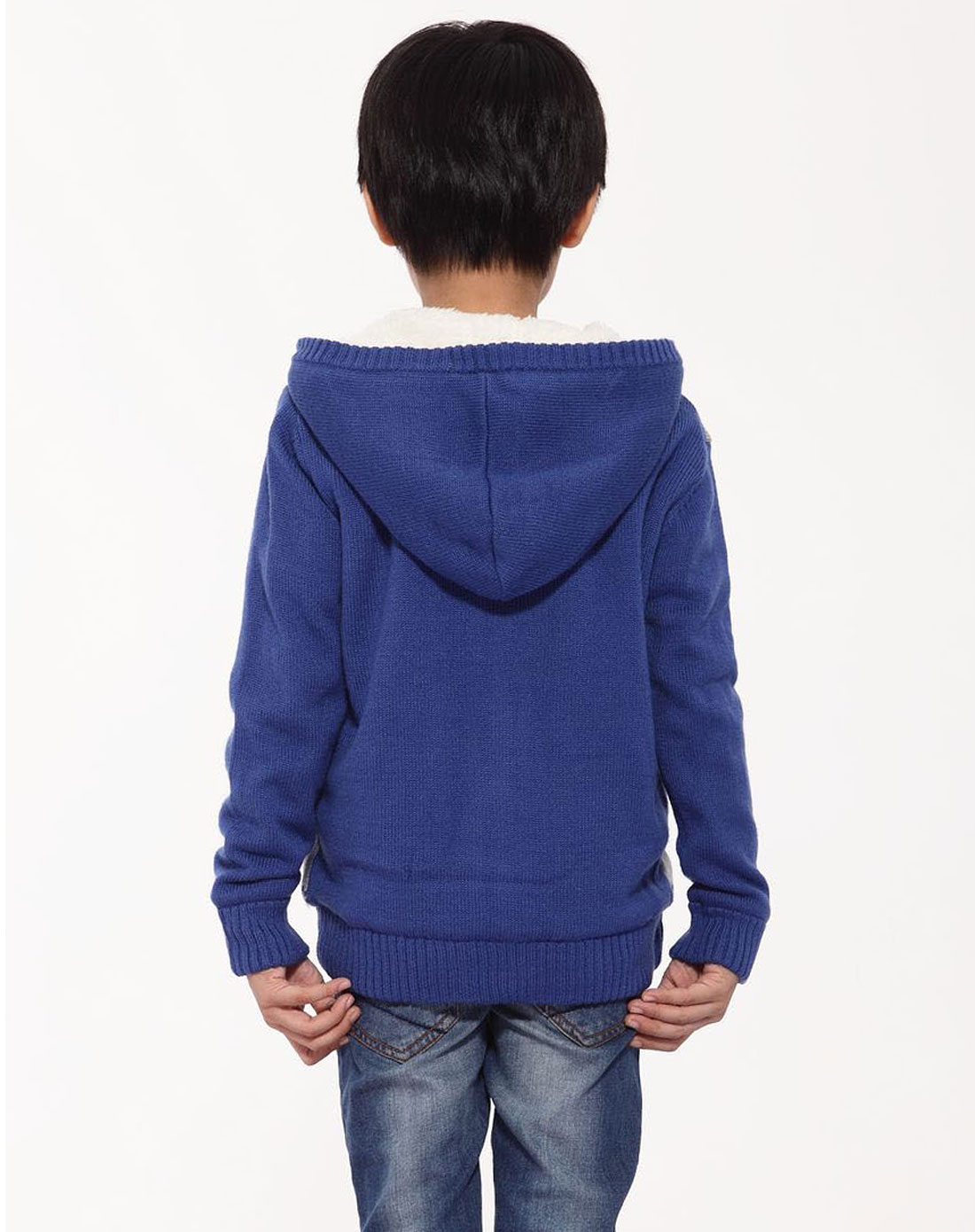 麻希玛柔MoSHIMoRo男女<em>童男童</em>蓝色<em>毛衣外套</em>