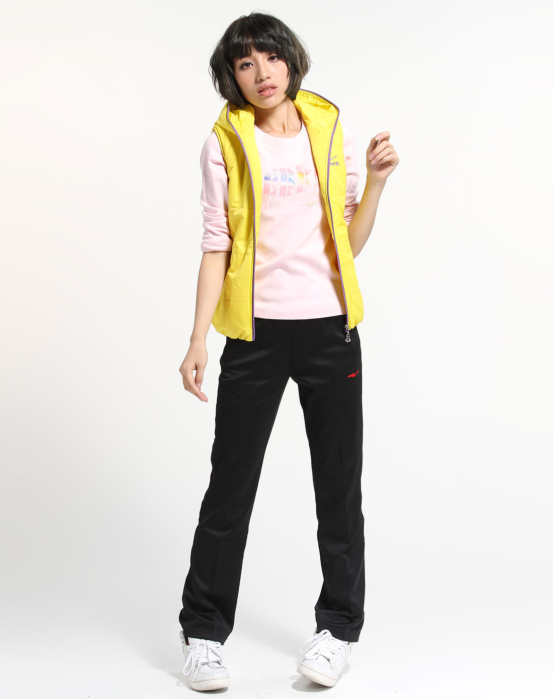 <em>鸿星尔克</em>ERKE<em>女款</em>正黄色NO.1文化系列棉<em>马甲</em>