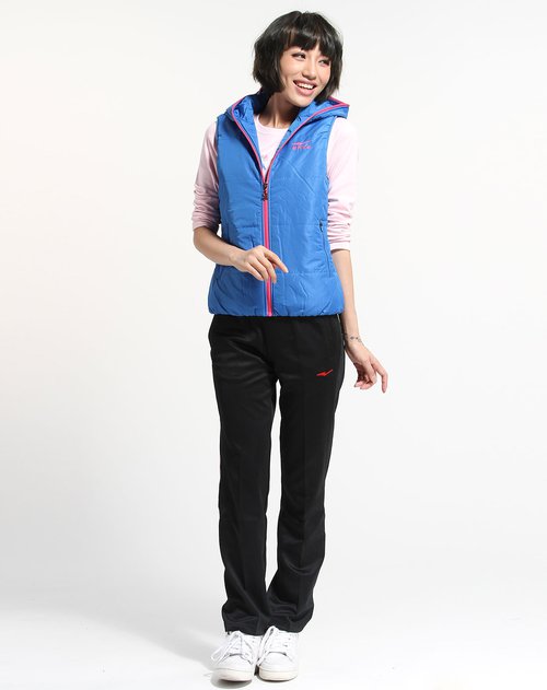 <em>鸿星尔克</em>ERKE<em>女款</em>彩蓝色NO.1文化系列棉<em>马甲</em>