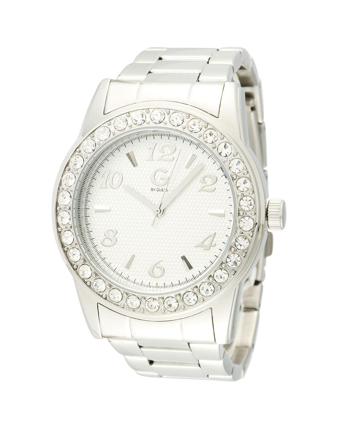 女款银色镶水钻时尚手表