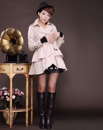 贝茜BESSIE杏色ssie甜美<em>淑女印象</em>蛋糕裙式风