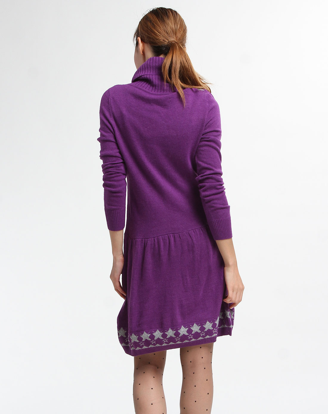 威丝曼WSM紫色五角星长袖连衣裙ND090020