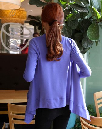 <em>韩都衣舍</em>HSTYLE女上装专场女款<em>紫色</em>纯色<em>开衫</em>