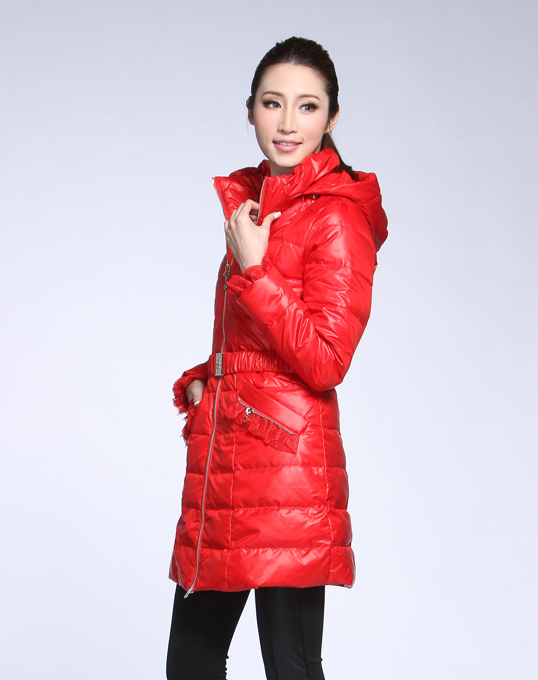<em>雅鹿</em>旗下混合<em>女装羽绒服</em>专场<em>雅鹿</em> 红色连帽休
