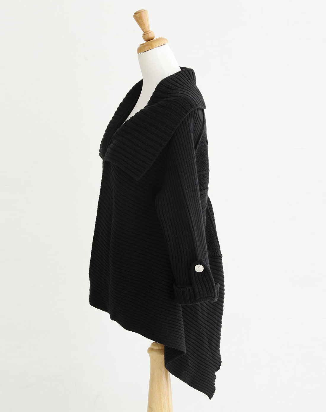 丽莎·丽莎LISA.LISA黑色勾<em>花毛衣外套</em>AW14