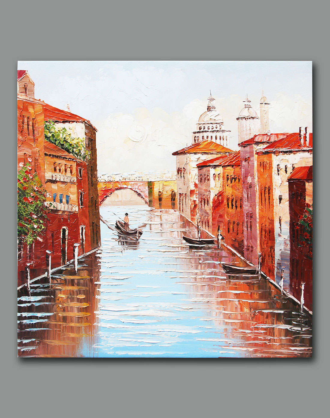 纯手绘内框油画-《威尼斯水乡》