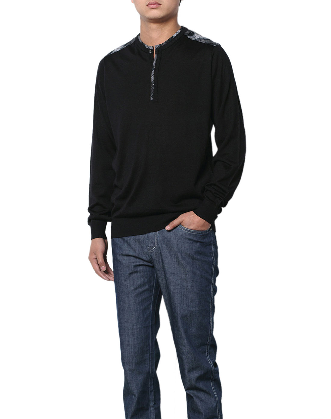 <em>osa</em>男士黑色<em>毛衣</em>me340031000