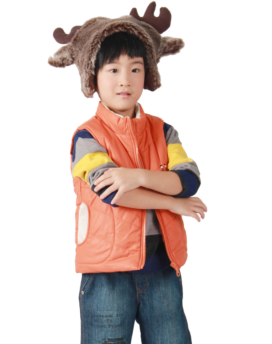 马拉丁M.Latin男女<em>童男童</em>桔色<em>马甲</em>225409616