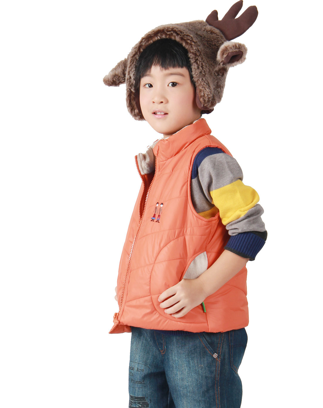 马拉丁M.Latin男女<em>童男童</em>桔色<em>马甲</em>225409616