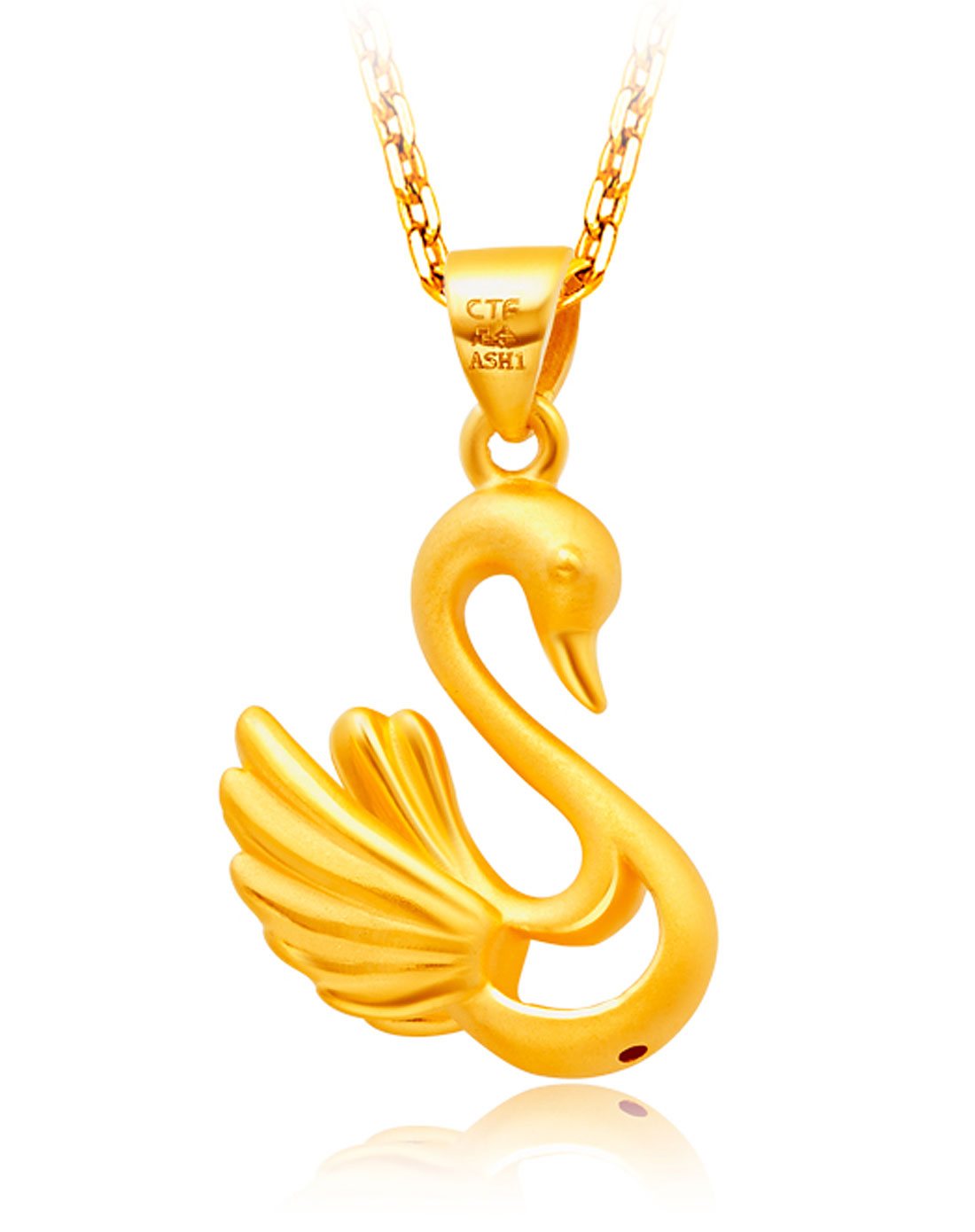 周大福chow+tai+fook珠宝专场优雅天鹅吊坠