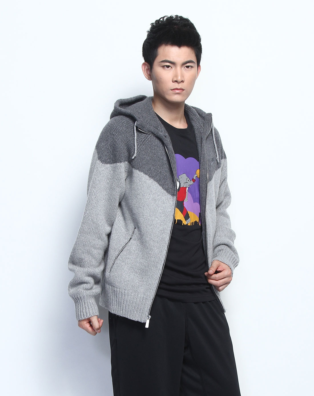 耐克Nike<em>灰色</em>连帽长袖<em>毛衣外套</em>445216-071_<em>唯品会</em>