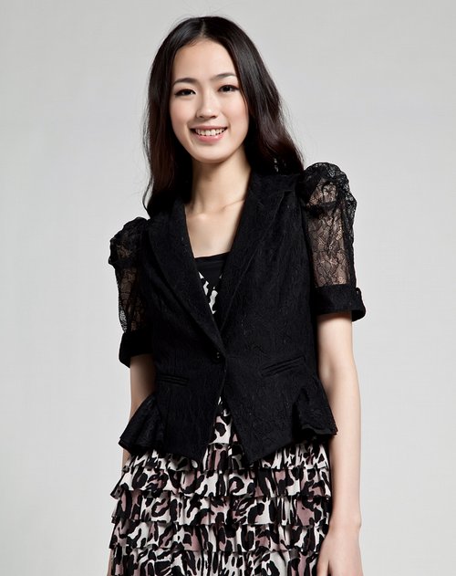 伊芙丽eifini韩版蕾丝女<em>外套休闲外套</em>小西装_唯