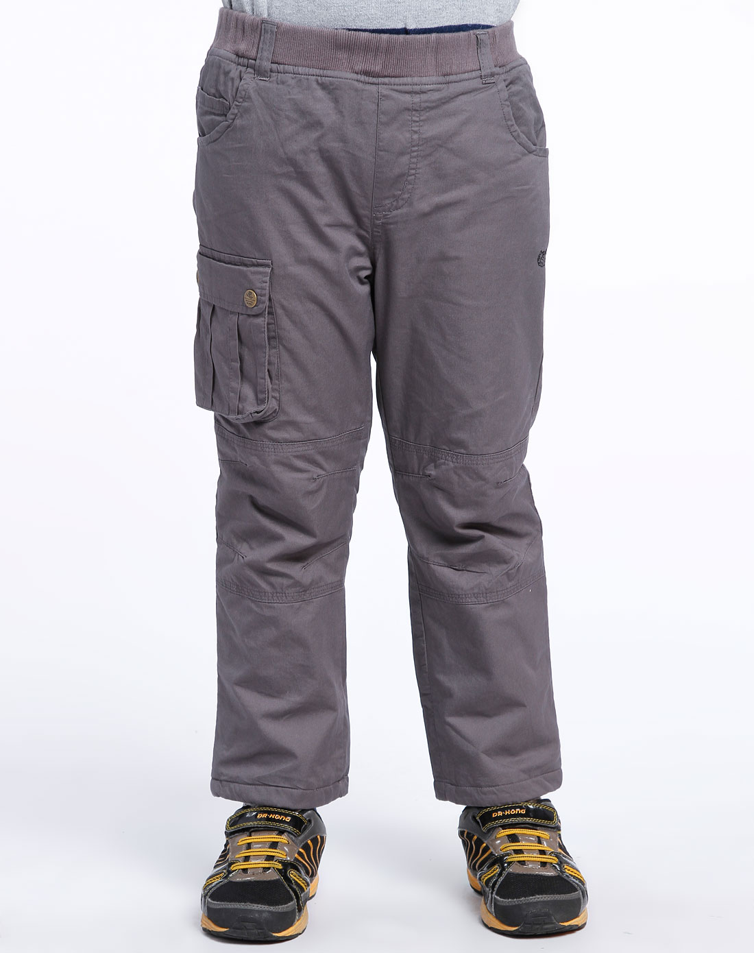 小虎尼可男童铁灰色休闲长裤