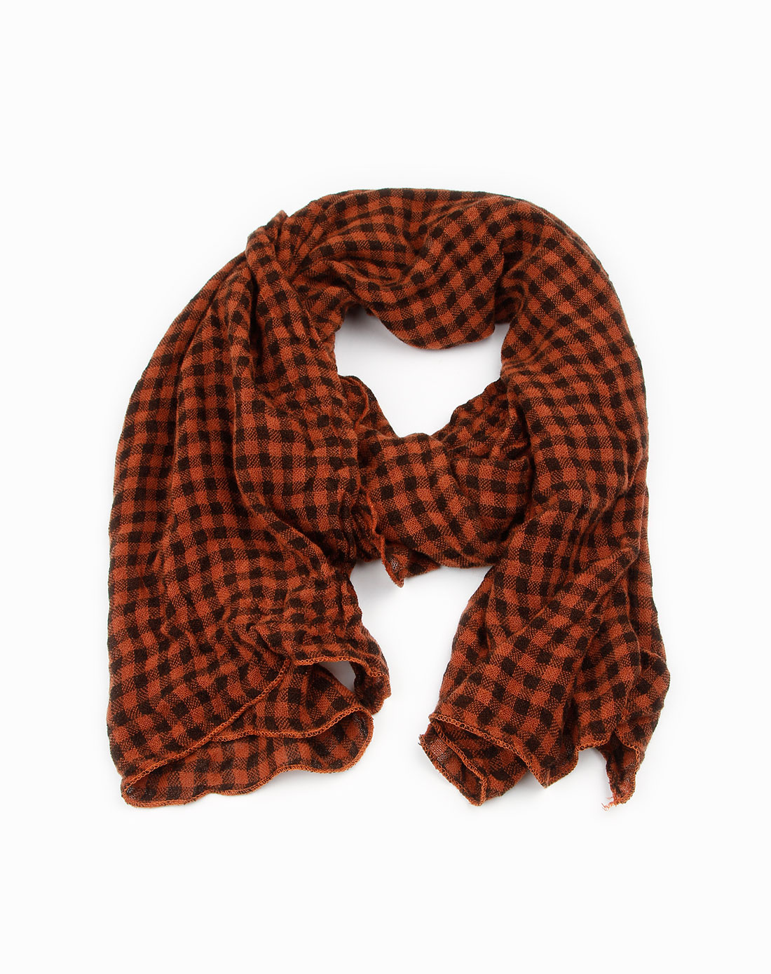 女款黑色/酱色围巾