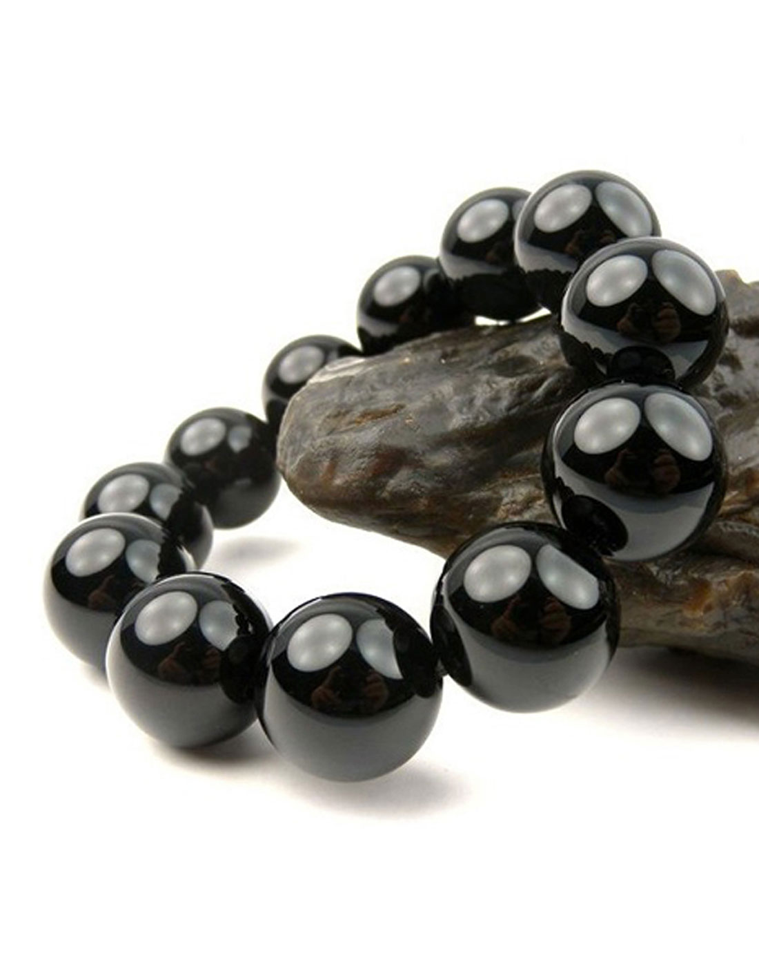 your-d天然a级黑玛瑙圆珠手链-10mm