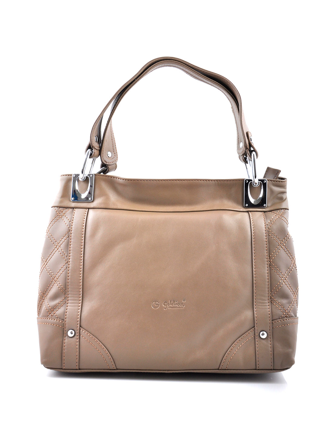 金利来女包女款米白包