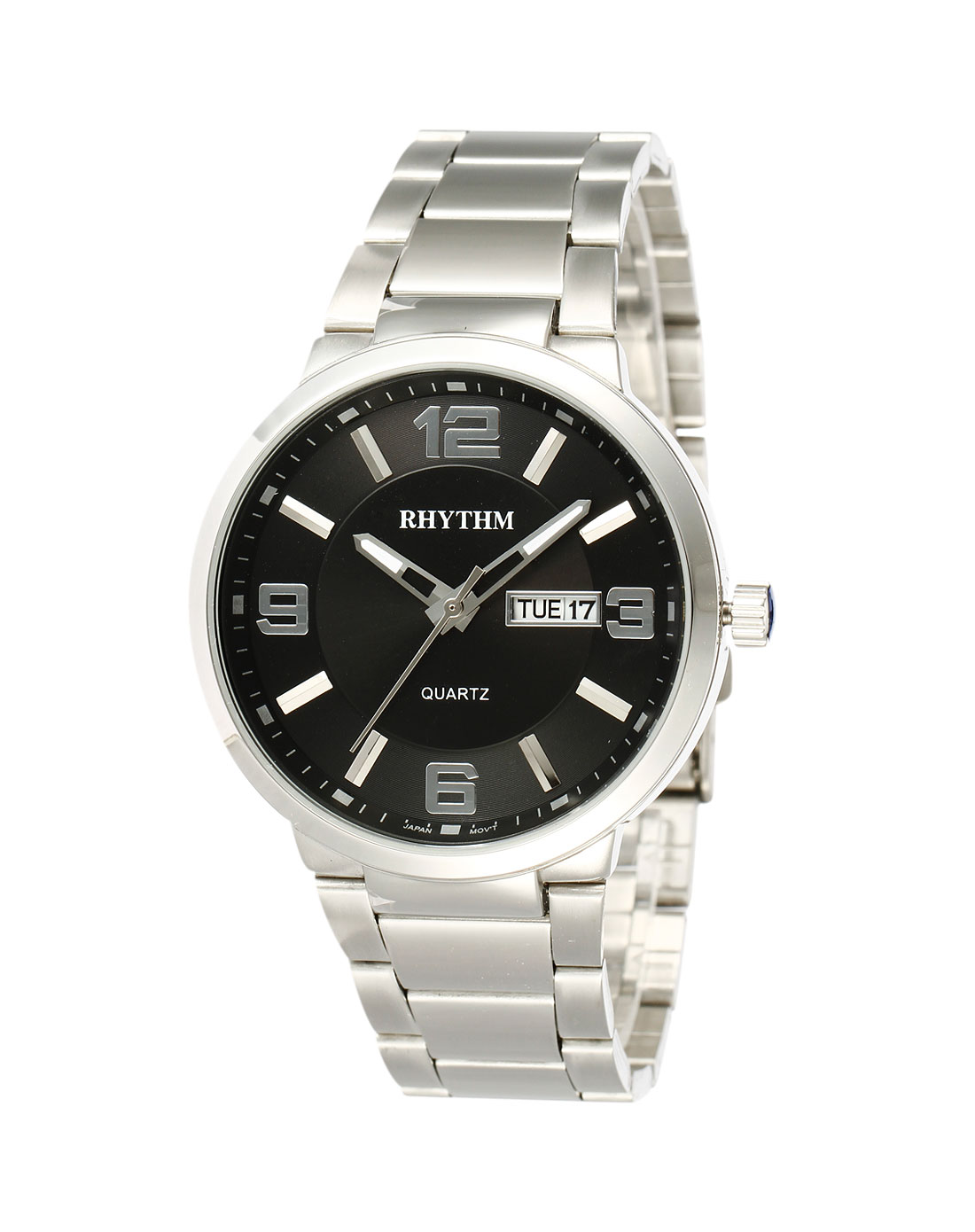 rhythm丽声男款黑色时尚情侣系列多功能手表