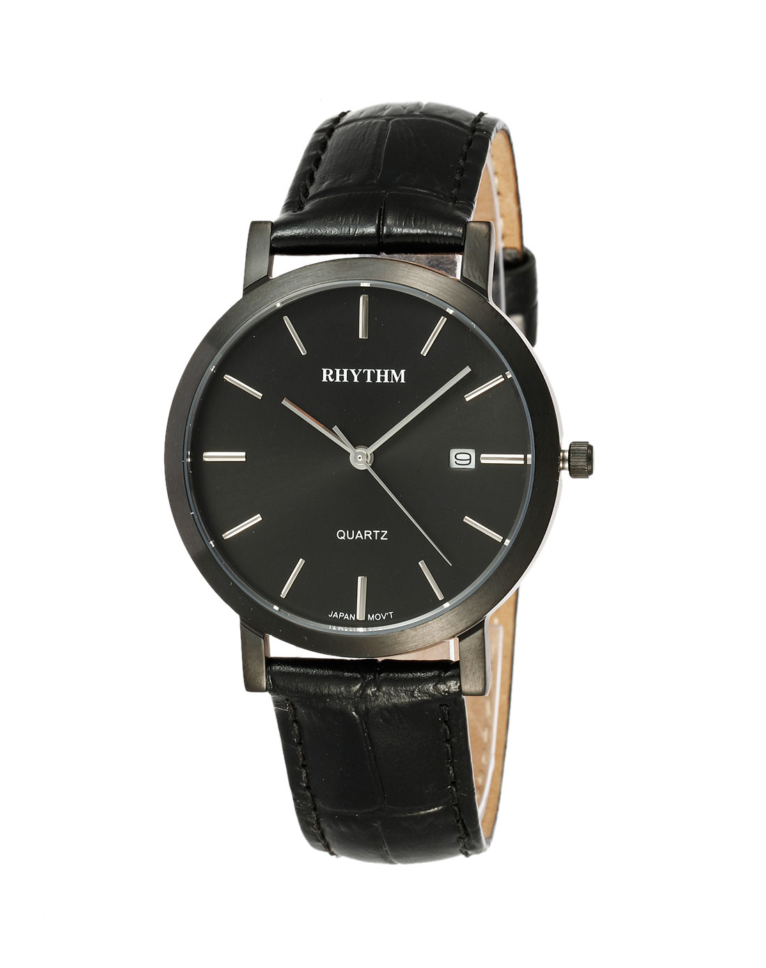 丽声rhythm男款黑色时尚休闲系列手表