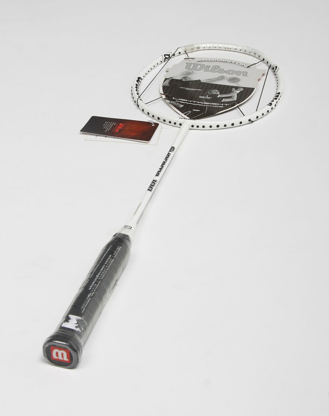 威尔逊wilson纯白色羽毛球拍(空拍)
