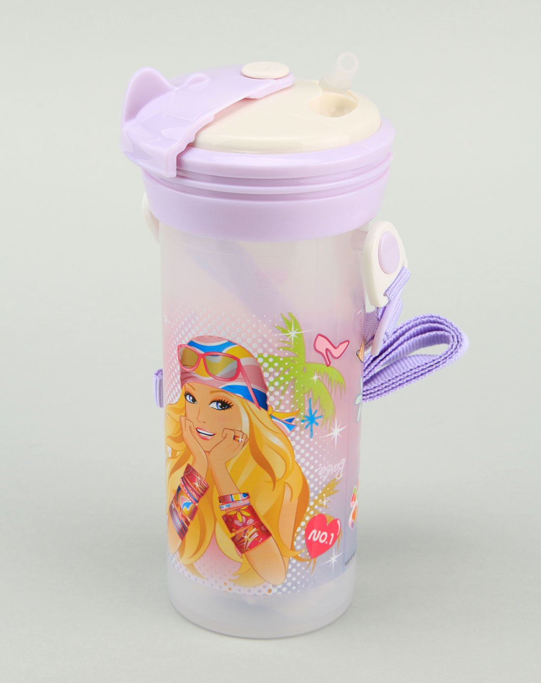 积分礼品(实物缺失)芭比 紫色芭比中号儿童吸吸杯400ml
