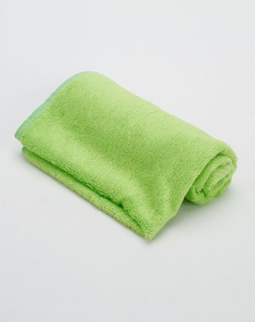竹印象翠绿色竹纤维素缎毛巾