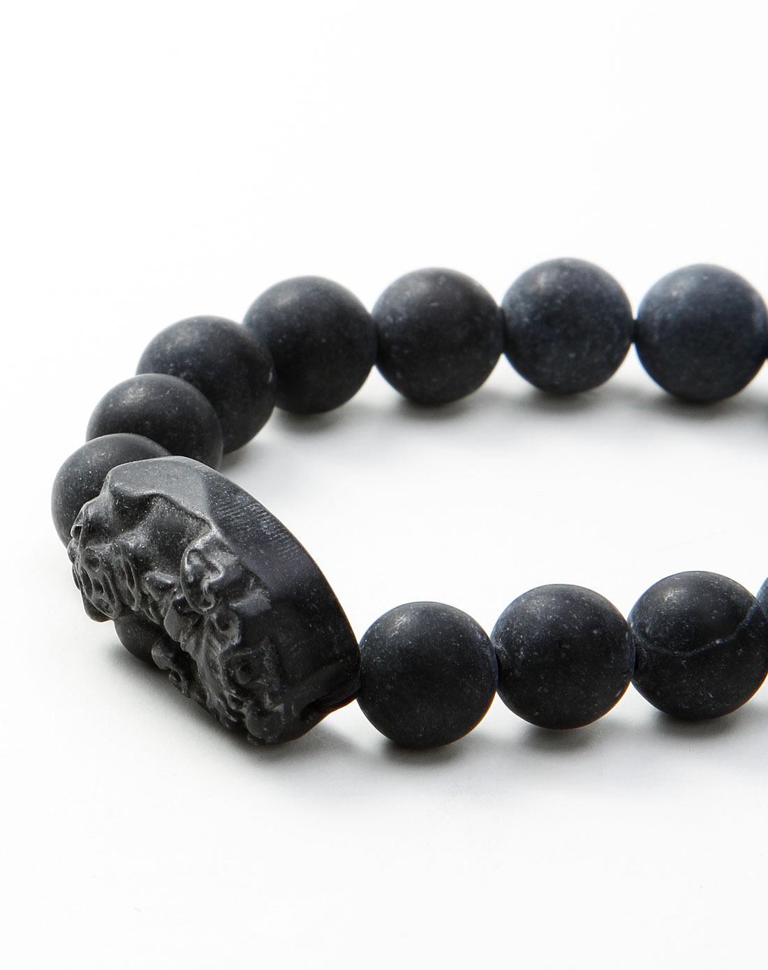 中性黑色砭石貔貅手链