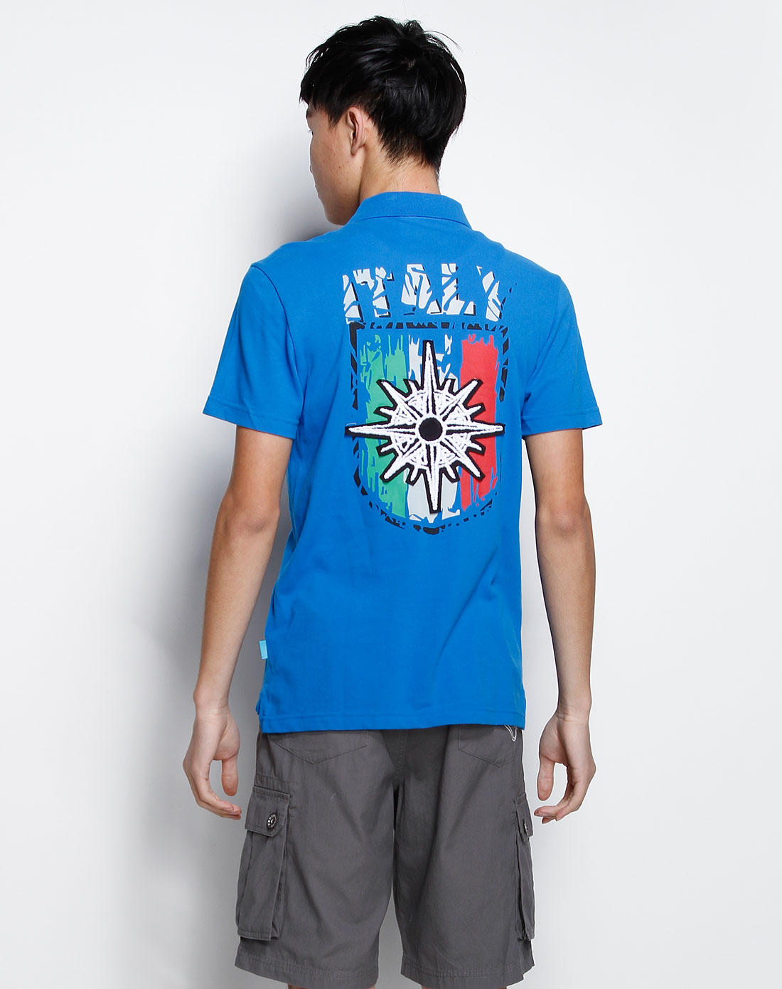 百事pepsi男装专场男款百事蓝色短袖polo衫