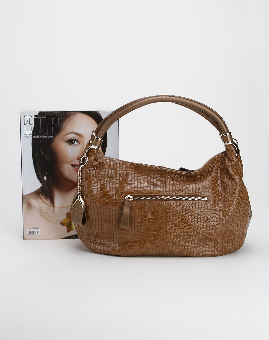 比华利保罗-女包专场女款咖啡色时尚单肩包