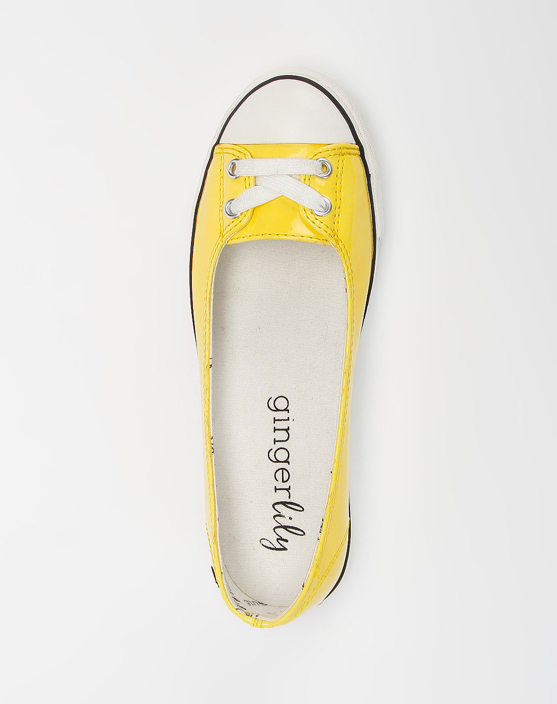 gingerlily黄色亮面休闲船鞋
