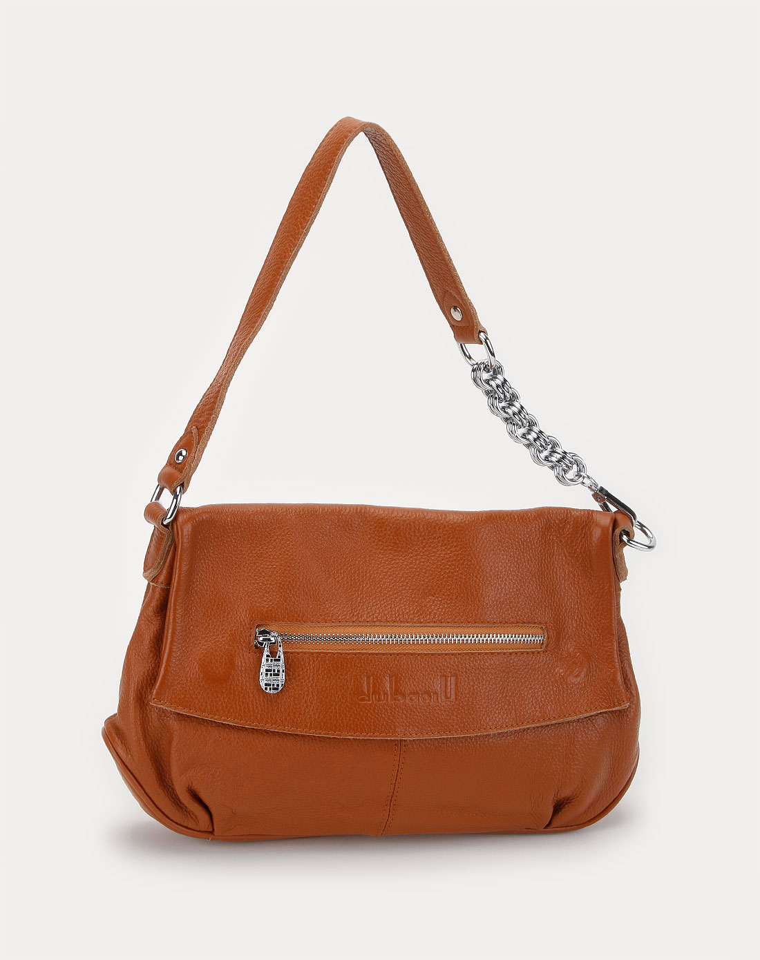 都宝路dubaolu女士专场女款棕色时尚个性牛皮手提包