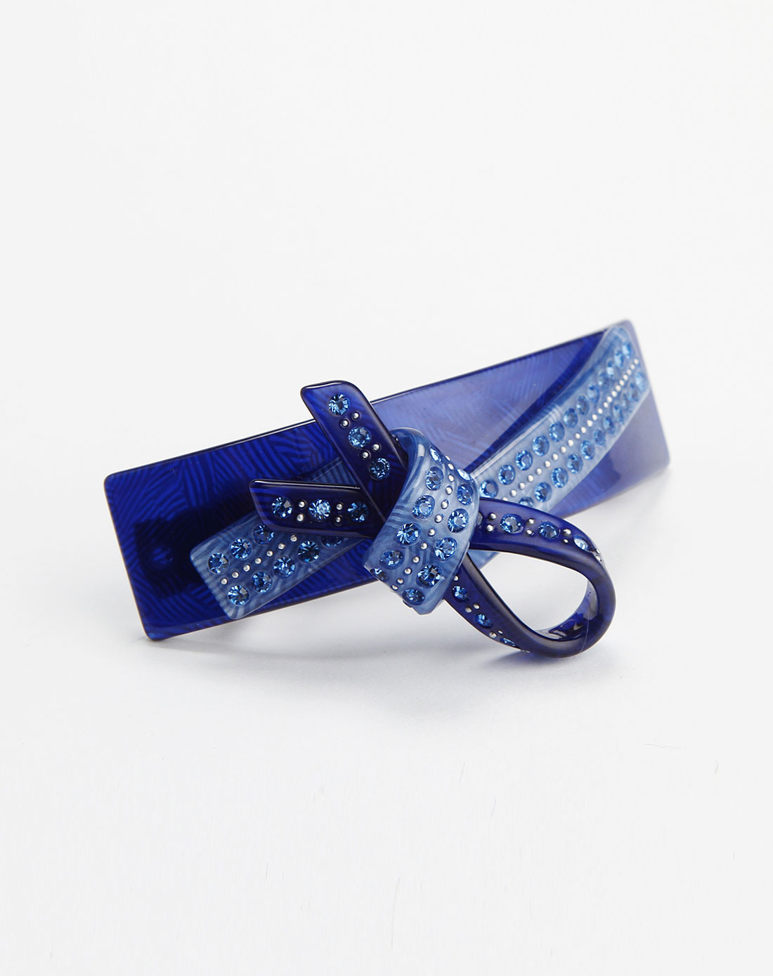 felisa海蓝色钻石丝带发夹
