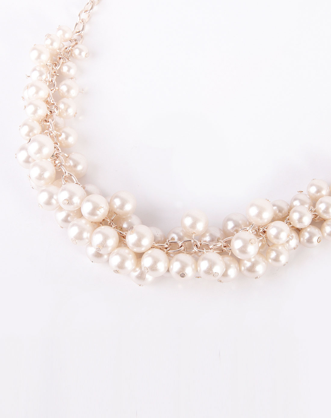 miss cling白色仿珍珠优雅项链