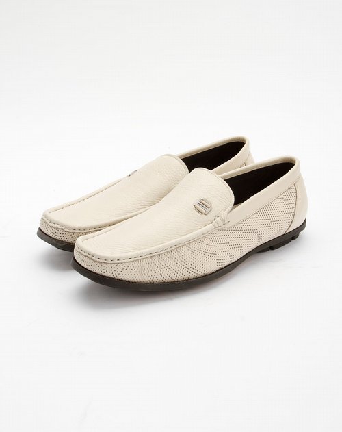 傲士0strich米白色时尚简约皮鞋